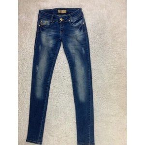 Westpoint Size 26x32 Women Jeans Skinny Stretch Bling Pockets Low Rise D…